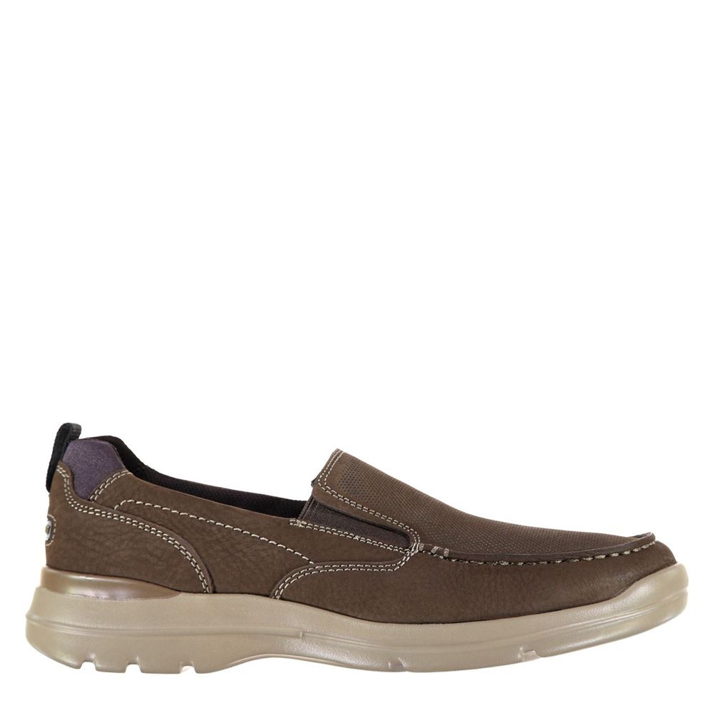 Rockport Men's City Edge Slip-On Sneakers - Brown - USA (7103XESAP)